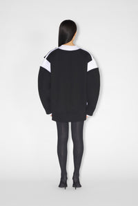 Sweatshirt avec logo en maille - White & Black