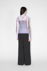 Long-sleeved sailor T-shirt - White & Navy & Black