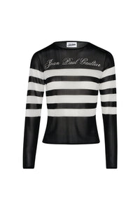 Long-sleeved sailor top - Black & White