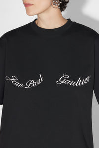 T-Shirt large Jean Paul Gaultier en coton - Black & White