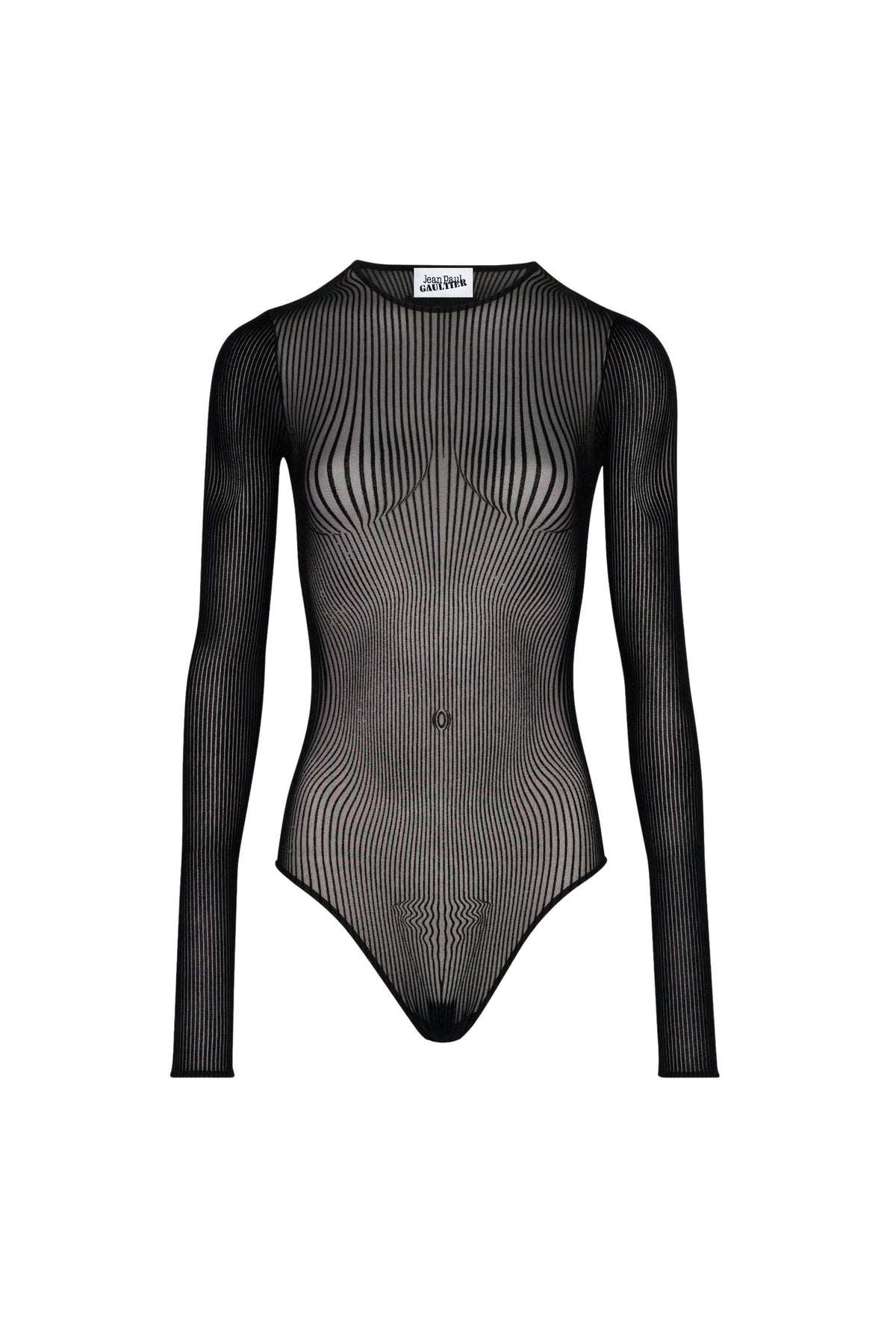Body à manches longues en maille - Black & Black