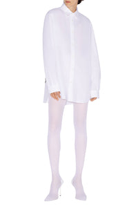 Chemise oversize imprimée au dos - White & Black