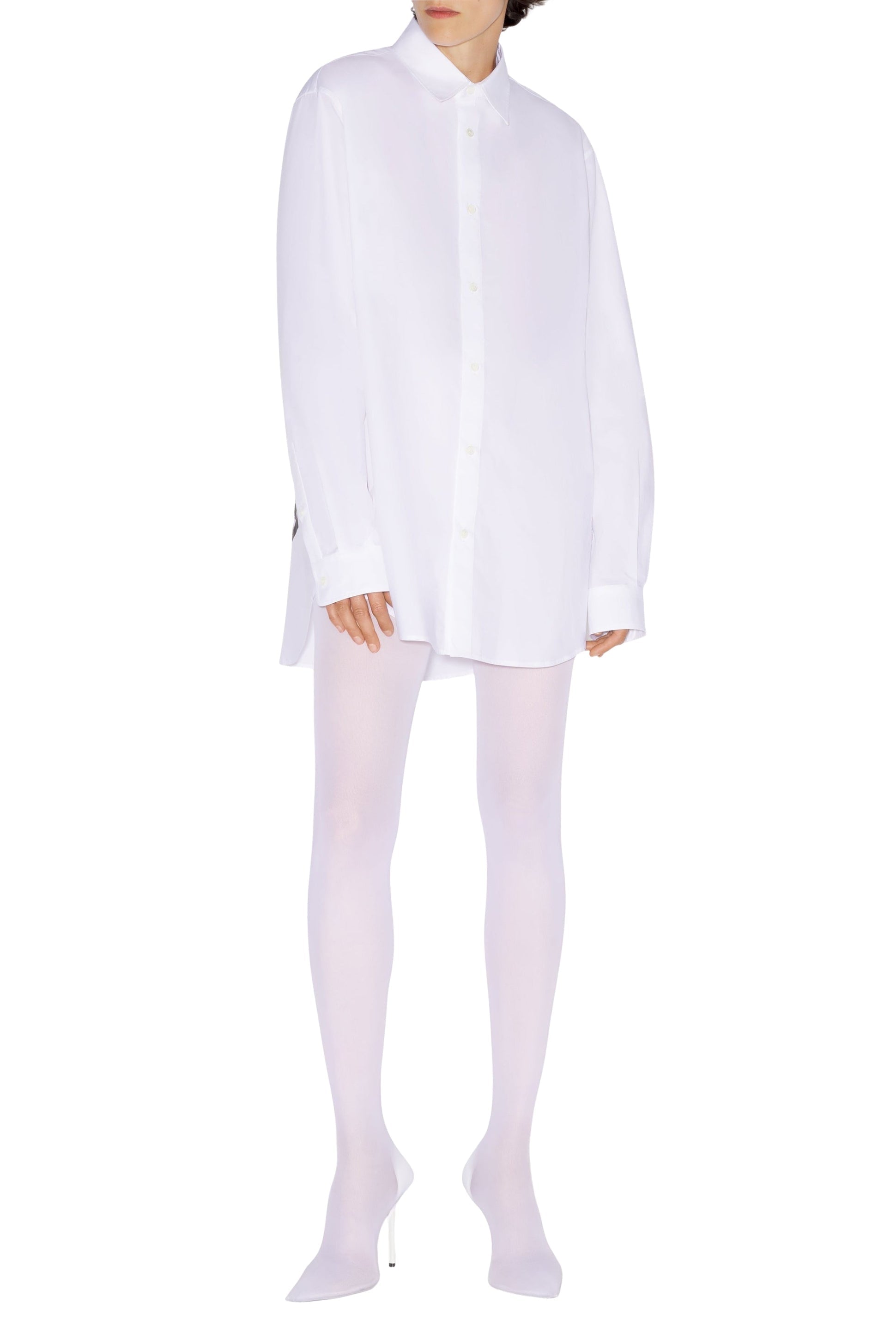 Chemise oversize imprimée au dos - White & Black