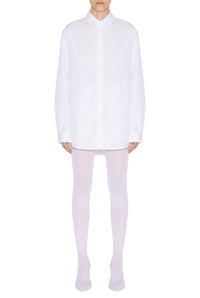 Oversized shirt with back print - White & Black