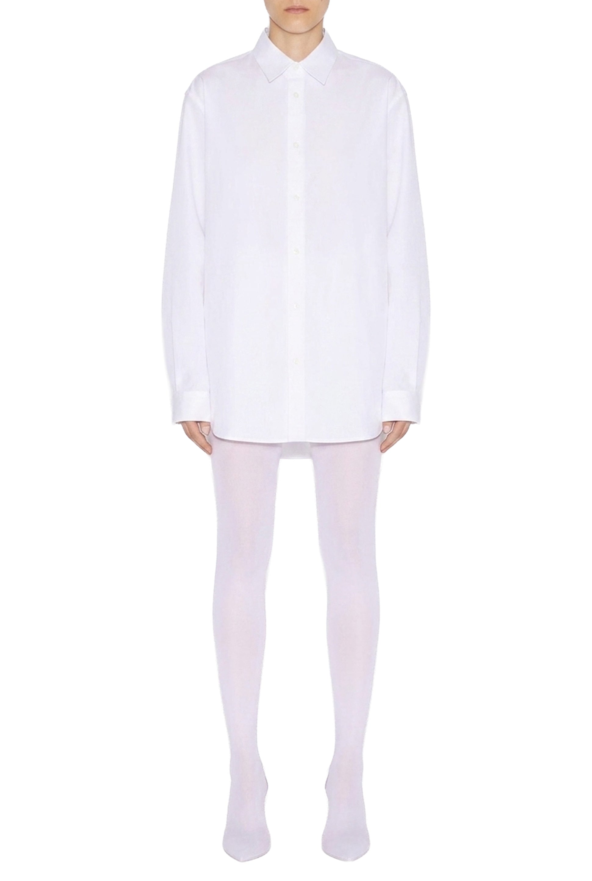 Oversized shirt with back print - White & Black