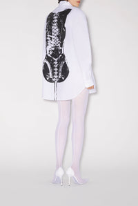 Chemise oversize imprimée au dos - White & Black
