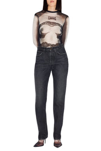 Pantalon droit en denim - Vintage Black