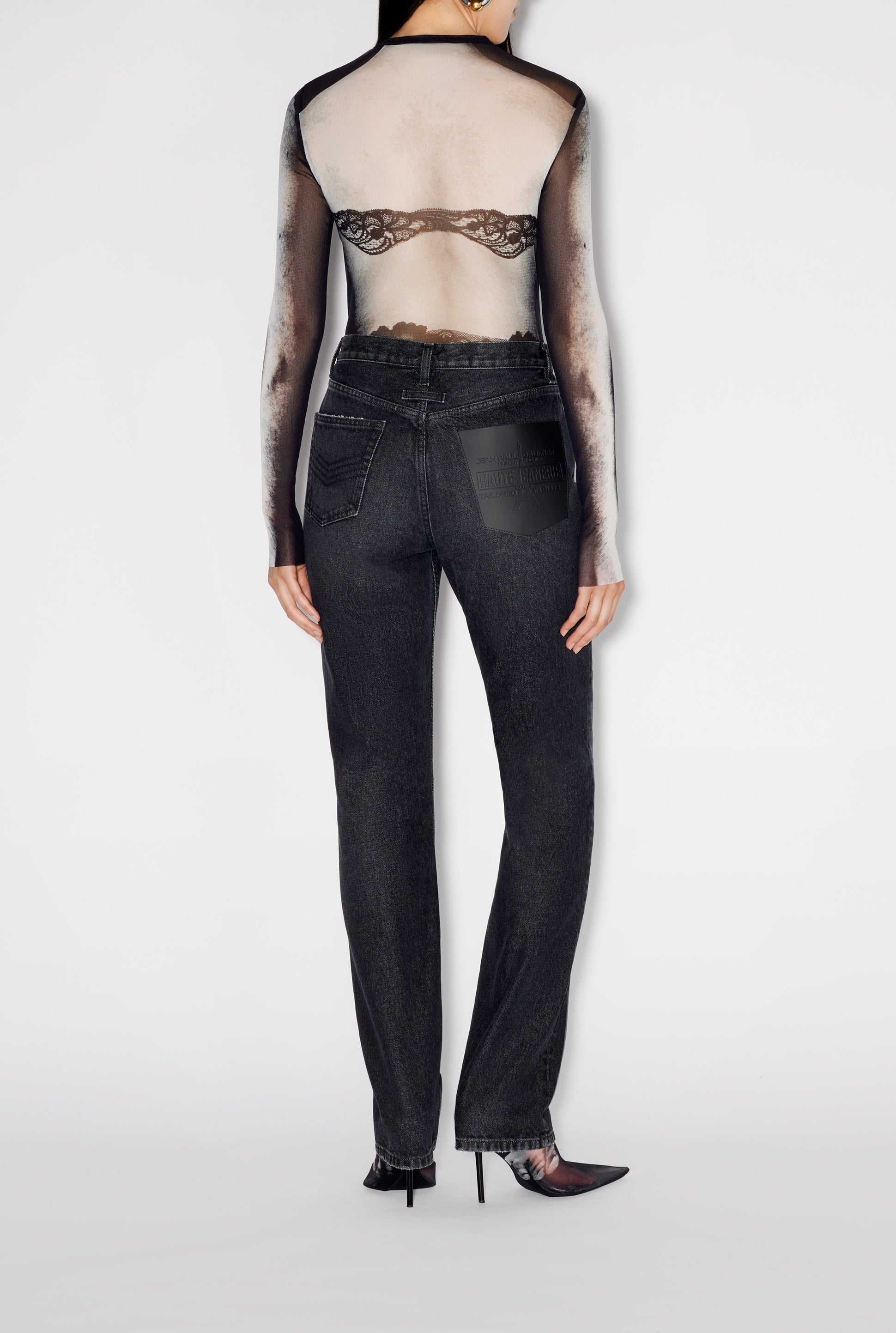 Pantalon droit en denim - Vintage Black