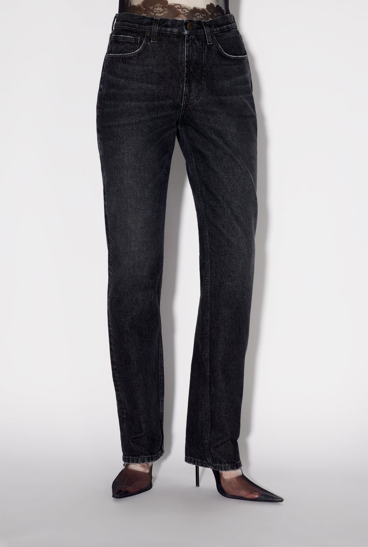 Pantalon droit en denim - Vintage Black