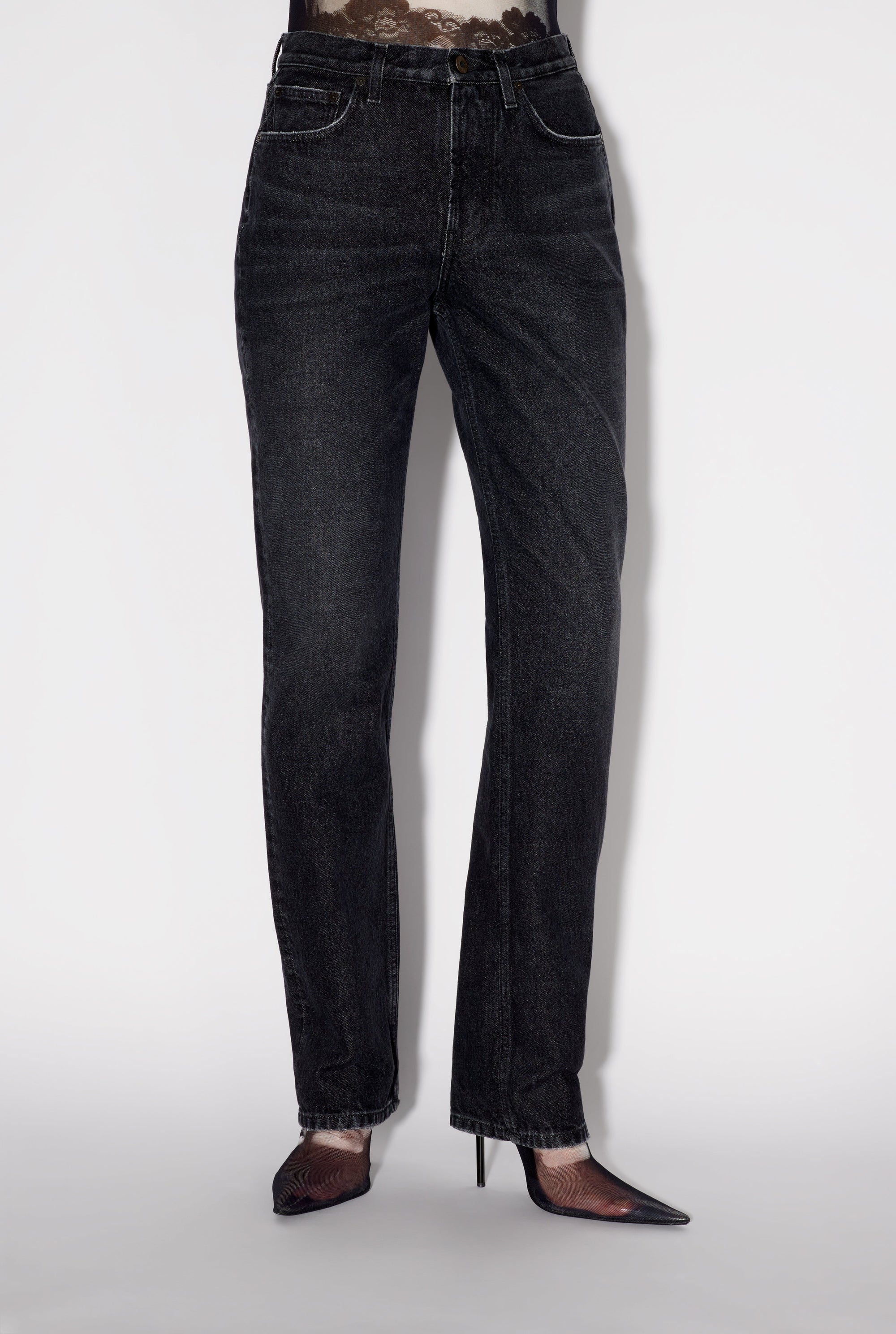 Pantalon droit en denim - Vintage Black