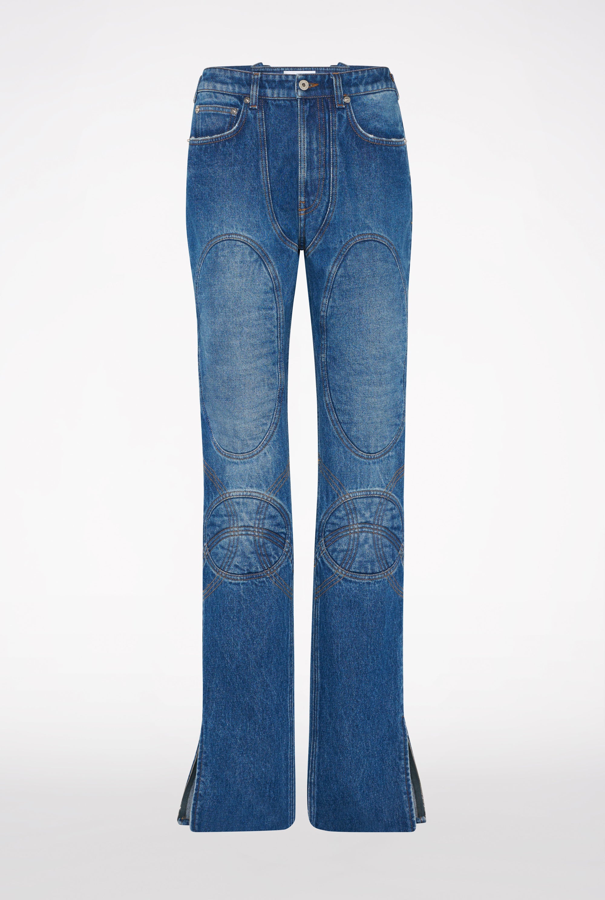 Pantalon à lacets au dos en denim - Vintage Blue