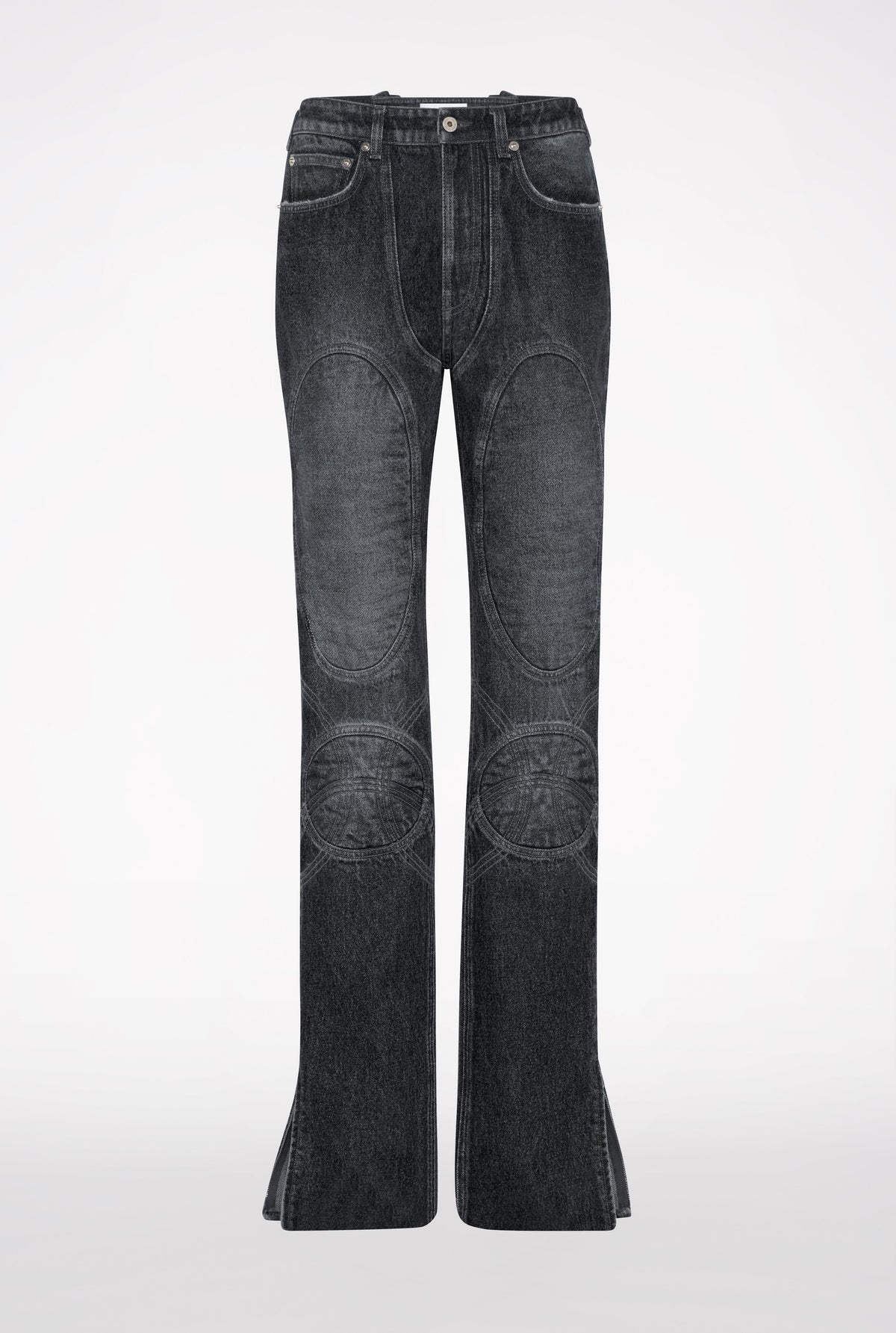 Pantalon à lacets au dos en denim - Vintage Black