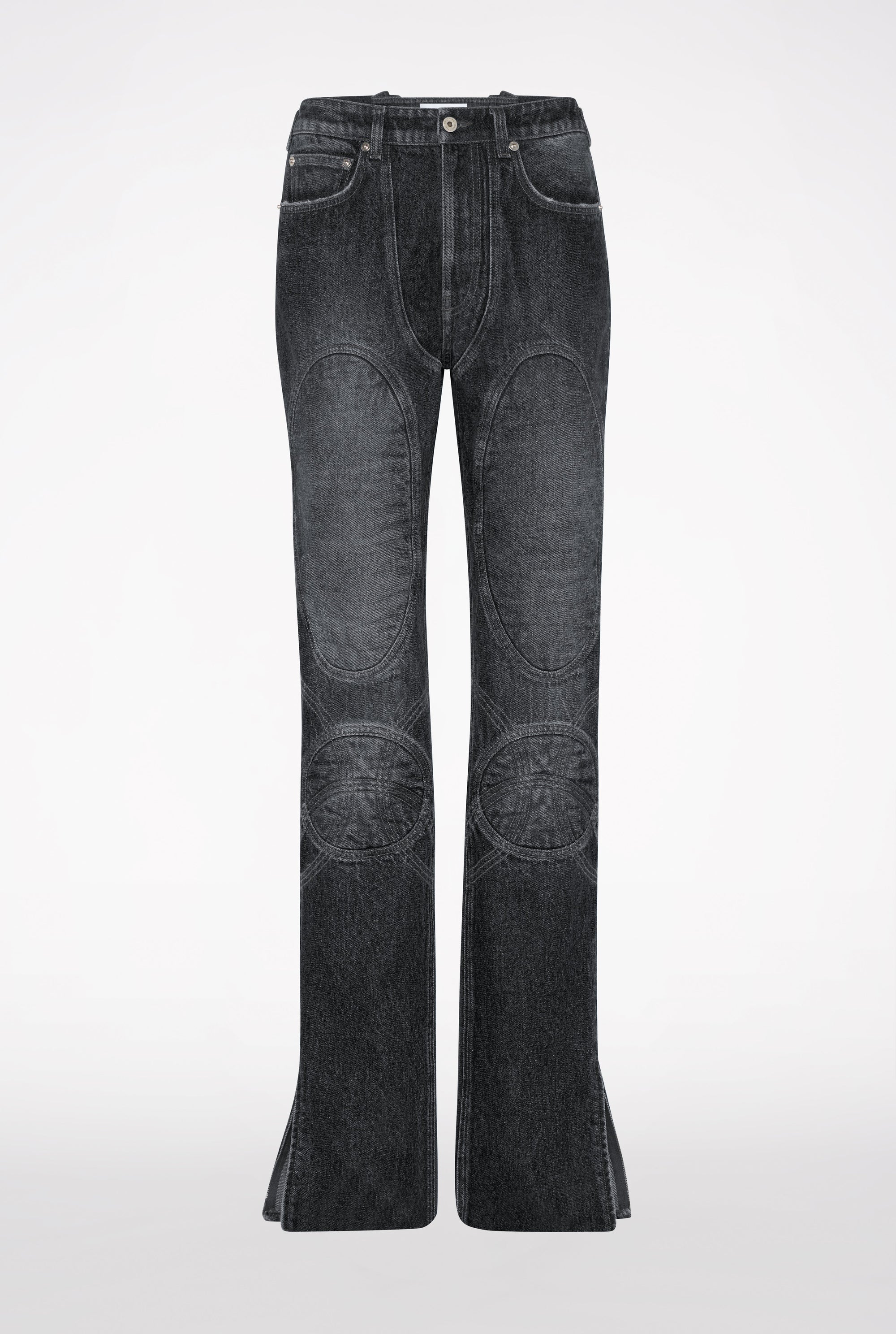 Pantalon à lacets au dos en denim - Vintage Black