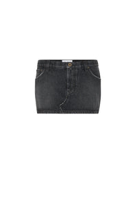 Jupe courte en denim - Vintage Black