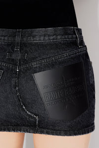 Jupe courte en denim - Vintage Black