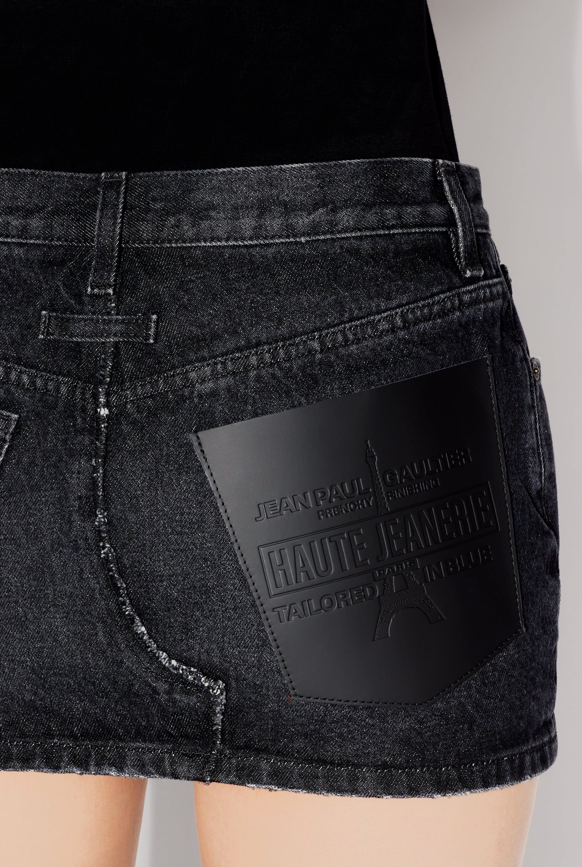 Jupe courte en denim - Vintage Black