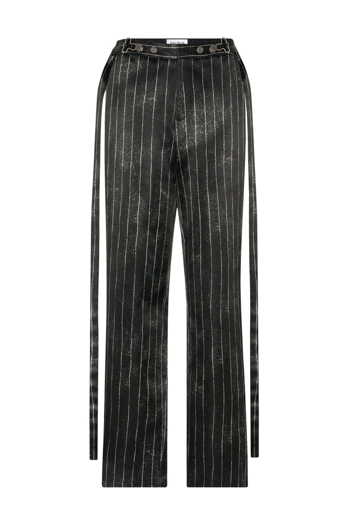 Pantalon à rayures en satin - Black & White