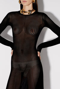 Robe Morphing Pinstripes - Black & Black