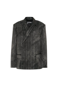 Veste imprimée en satin - Black & White