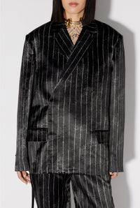 Veste imprimée en satin - Black & White