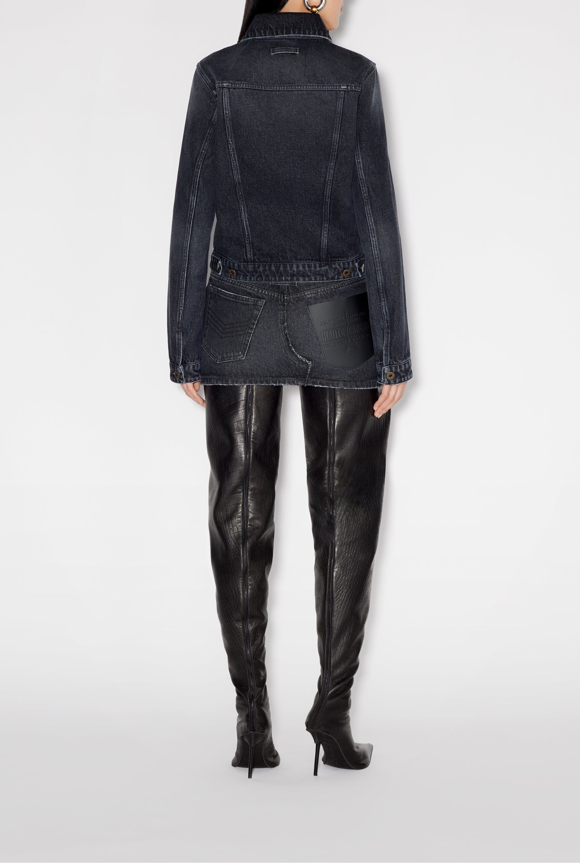 Veste à poches en denim - Vintage Black