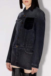 Veste à poches en denim - Vintage Black