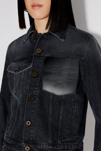 Veste à poches en denim - Vintage Black