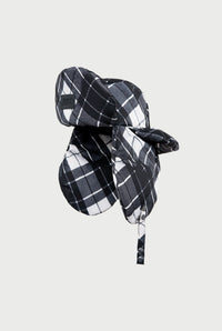 Chapka à motif tartan imprimée - Black & Grey & White