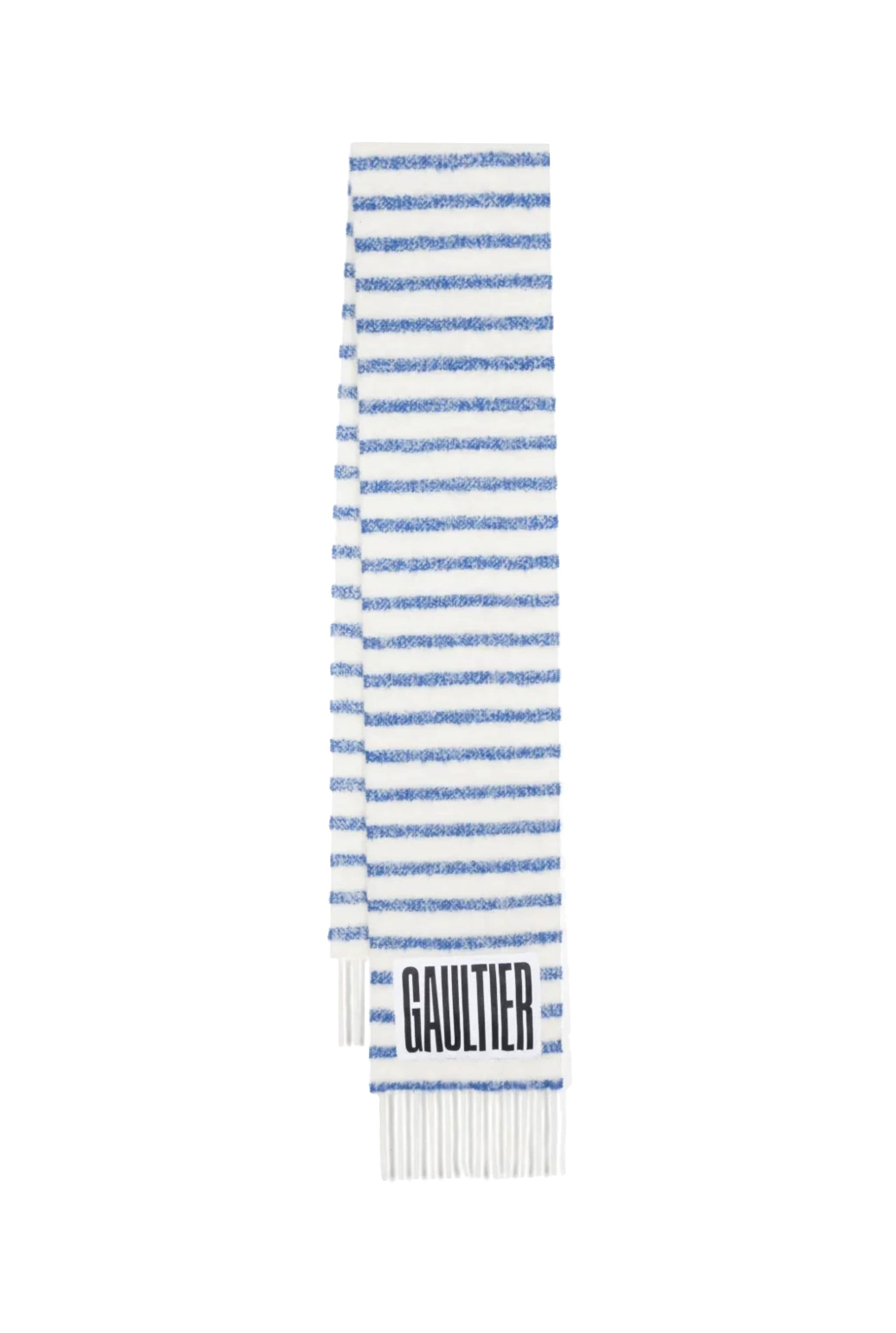 Écharpe marinière en laine - White & Blue