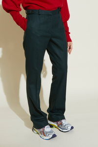 Pantalon droit Bob en laine - Green