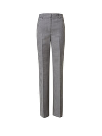 Pantalon droit Florine en laine - Black & Ecru