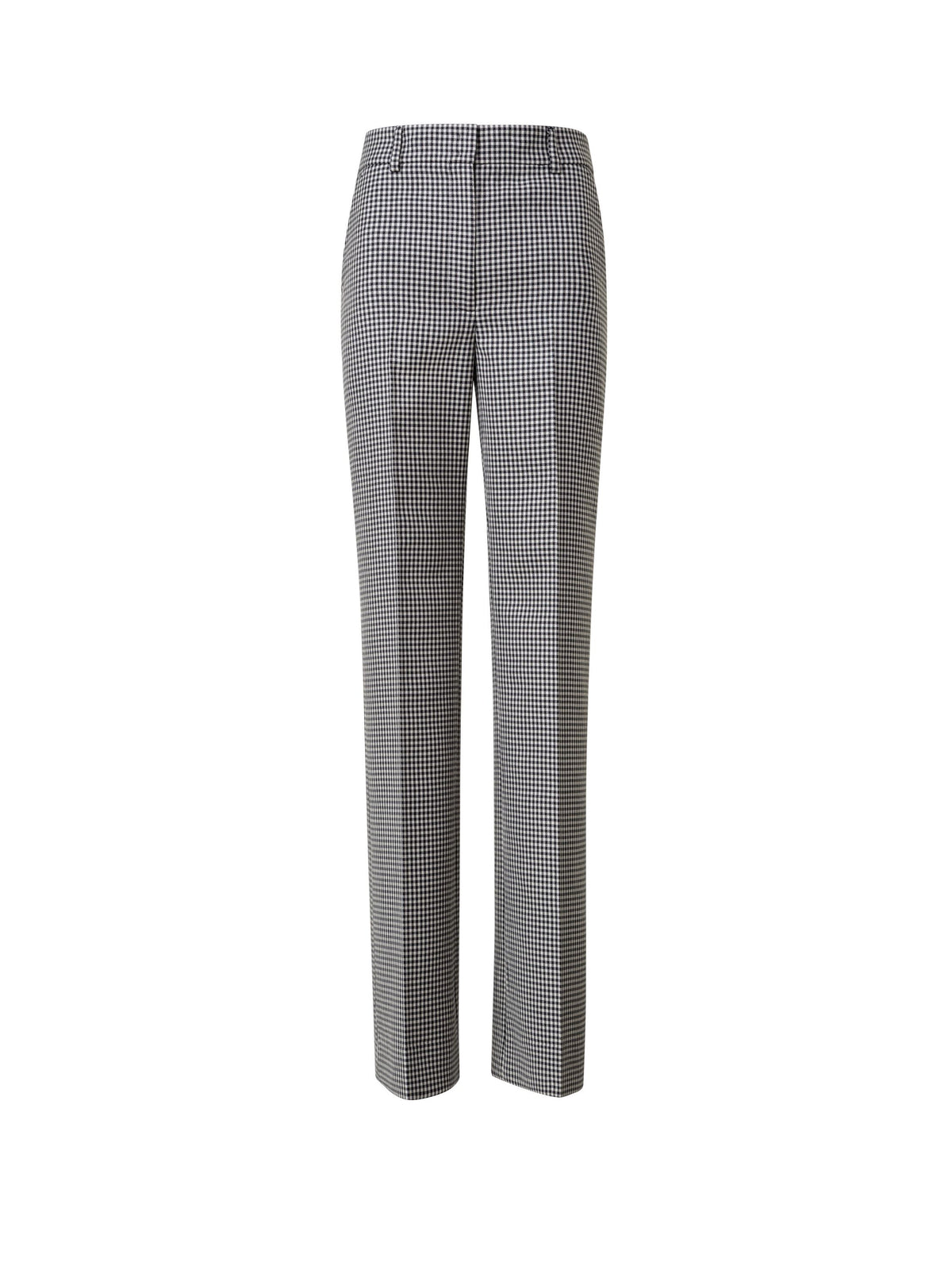 Pantalon droit Florine en laine - Black & Ecru