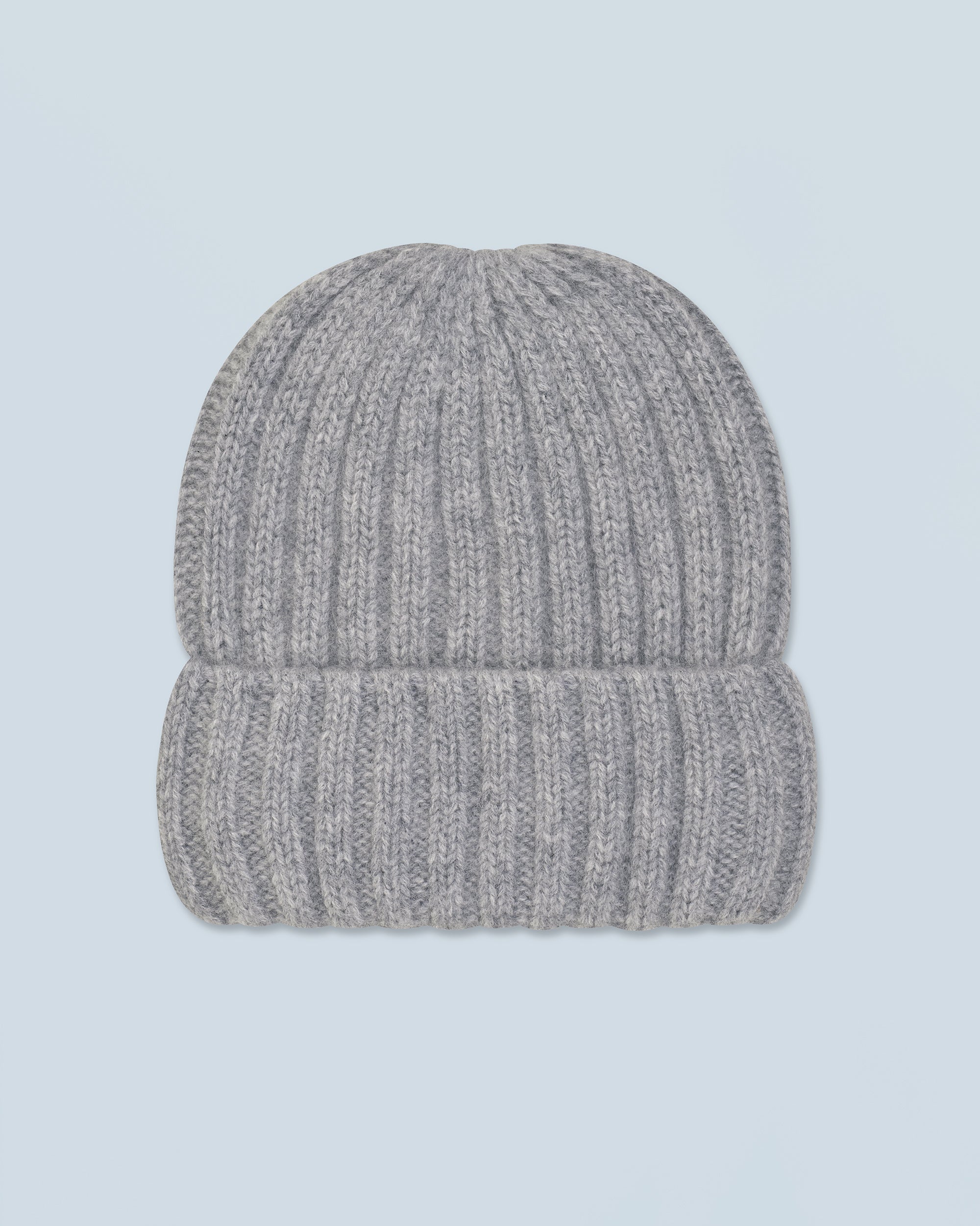 GRIS CHINE FONCE / NEW / QTY : 92 / Bonnet à Revers à Côtes - Gris Chine Fonce