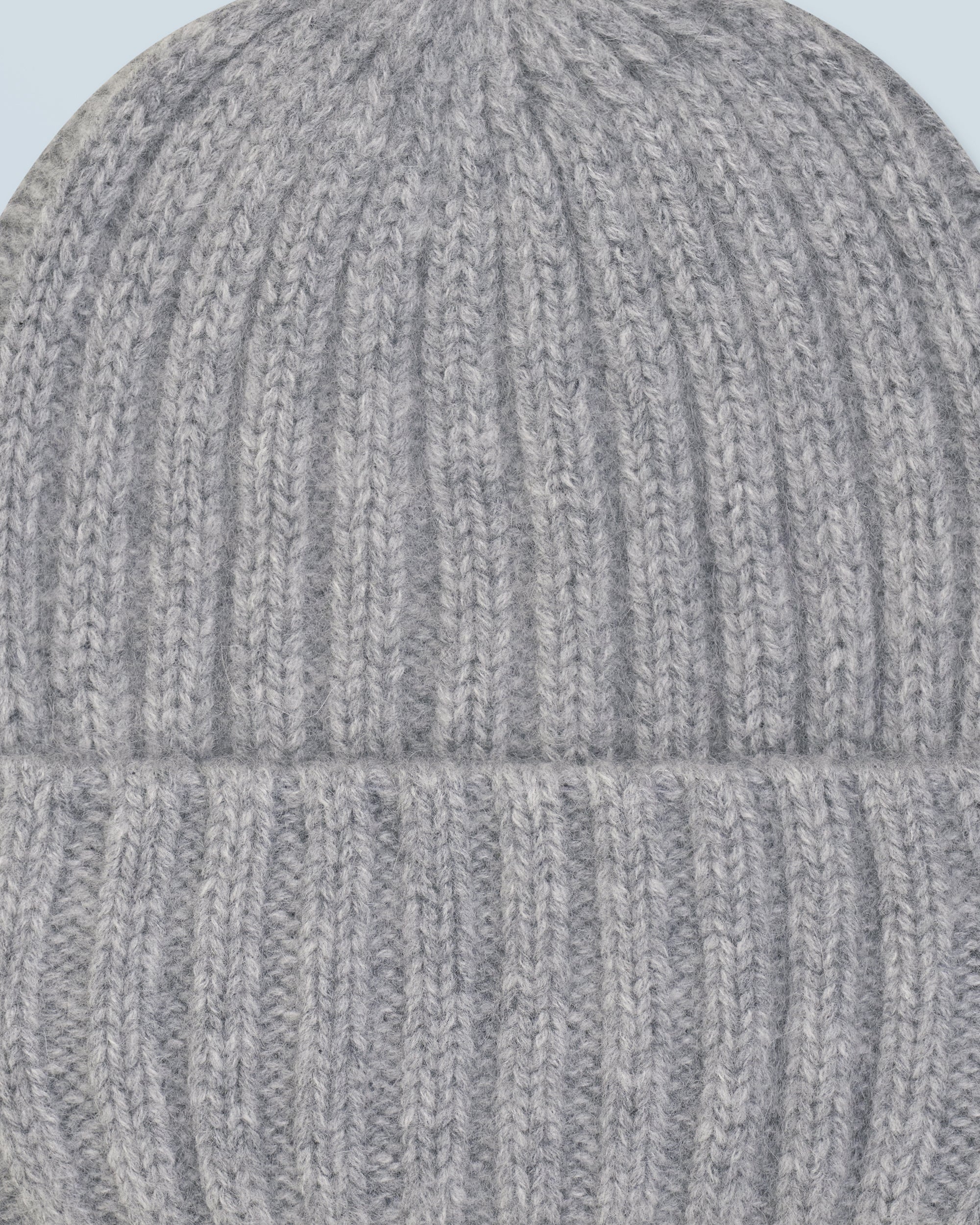 Bonnet à revers en cachemire - Gris Chiné Foncé
