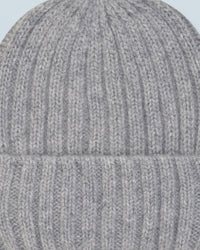 GRIS CHINE FONCE / NEW / QTY : 92 / Bonnet à Revers à Côtes - Gris Chine Fonce