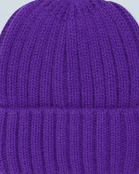Bonnet à revers en cachemire - Pop Purple