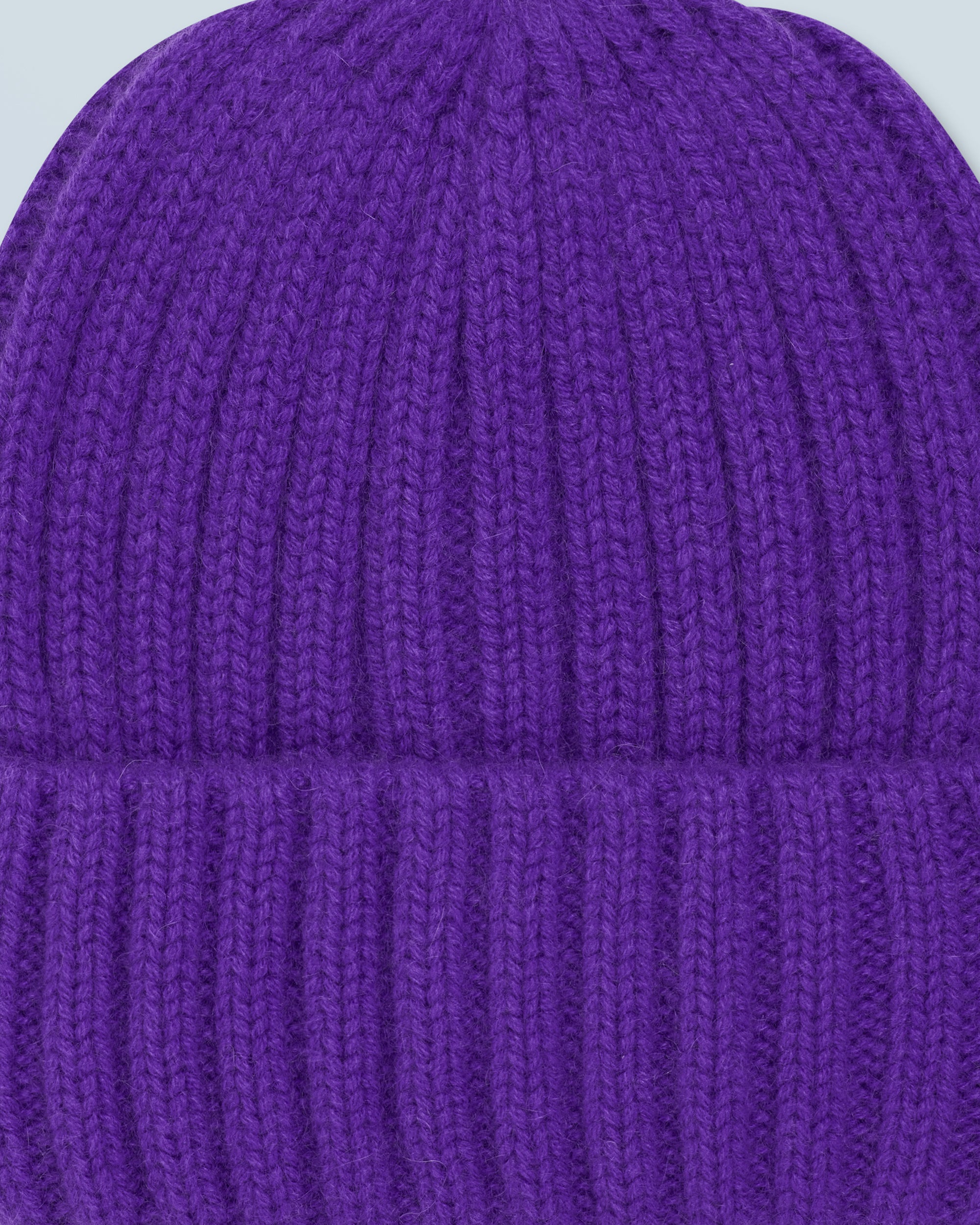 Bonnet à revers en cachemire - Pop Purple