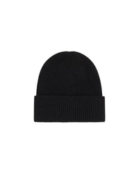 Bonnet à revers en cachemire - Noir