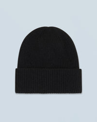 NOIR / NEW / QTY : 82 / Bonnet à Revers à Petites Côtes - Noir