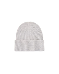 Bonnet à revers en cachemire - Gris Chiné Clair