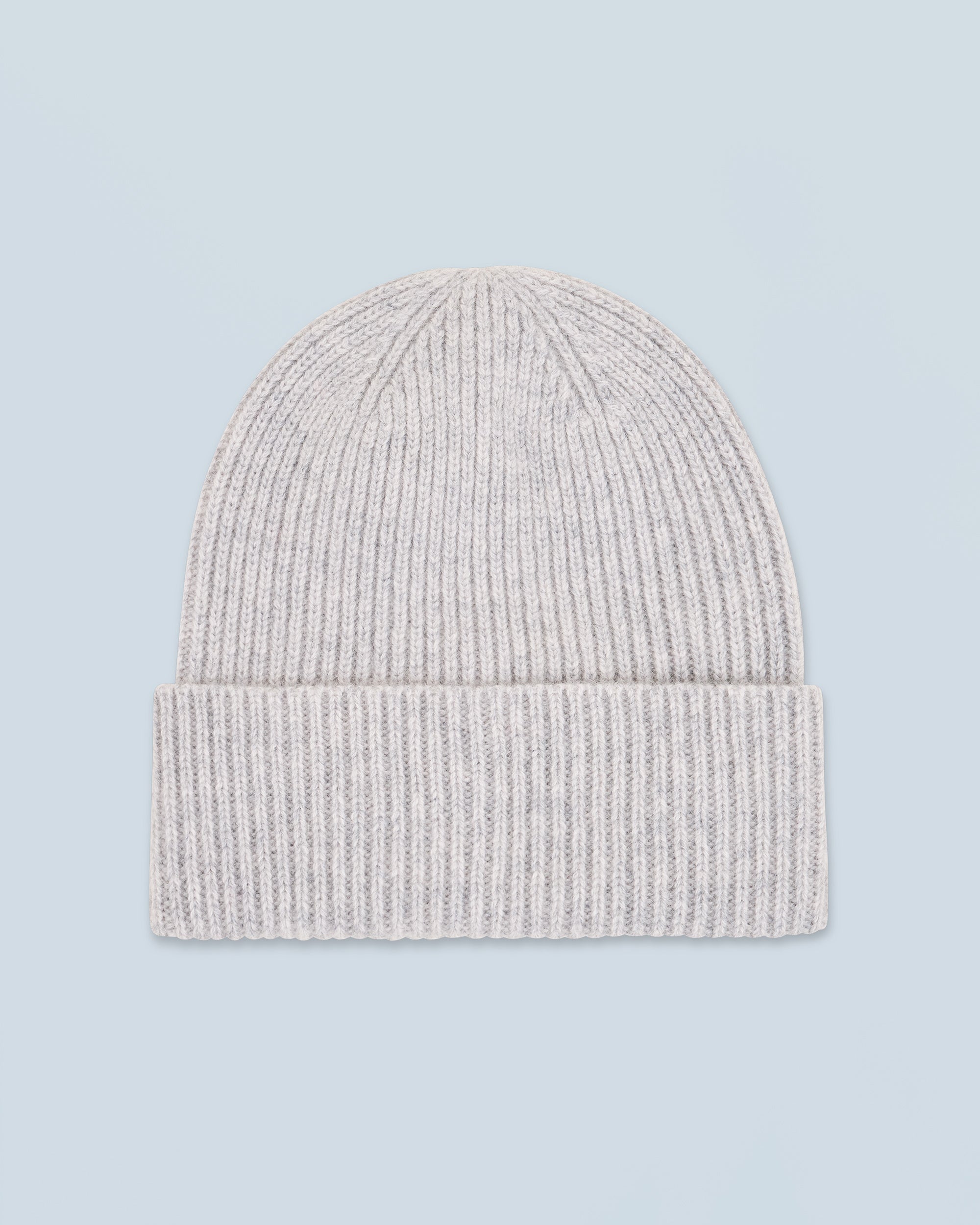GRIS CHINE CLAIR / NEW / QTY : 49 / Bonnet à Revers à Petites Côtes - Gris Chine Clair