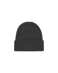 Bonnet à revers en cachemire - Anthracite