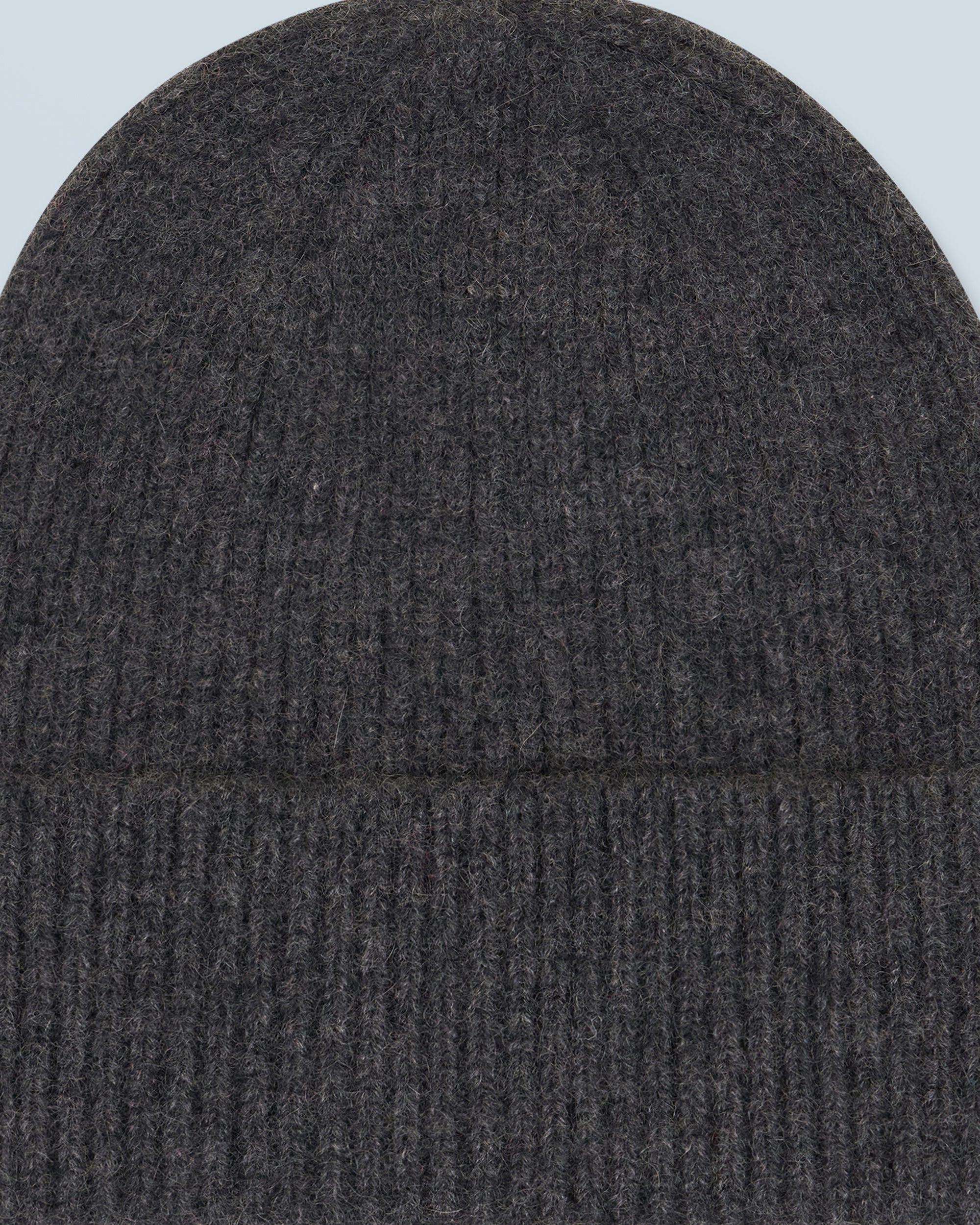 Bonnet à revers en cachemire - Anthracite