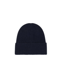 Bonnet à revers en cachemire - Navy