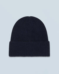 NAVY / NEW / QTY : 10 / Bonnet à Revers à Petites Côtes - Navy
