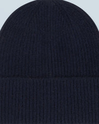Bonnet à revers en cachemire - Navy