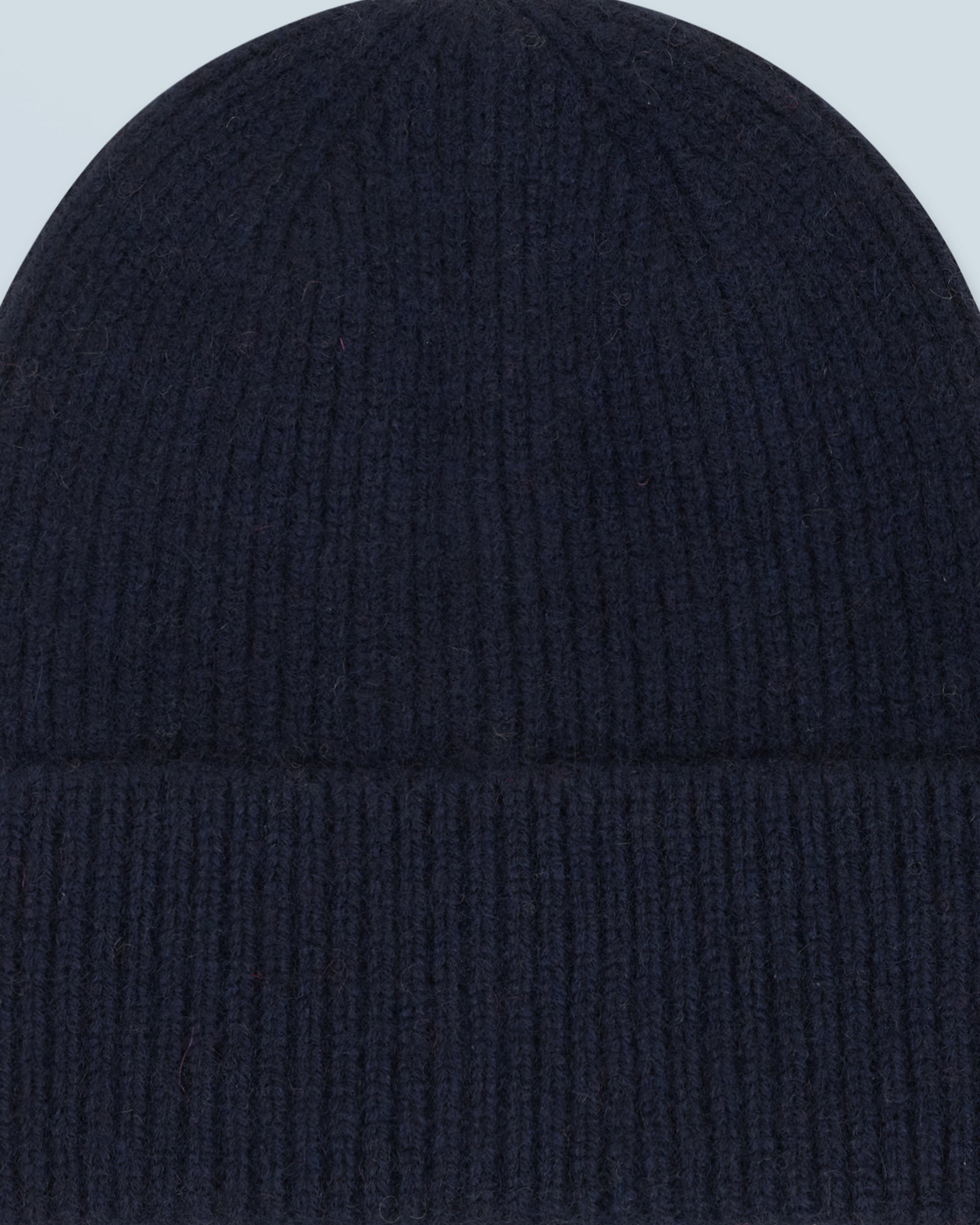 NAVY / NEW / QTY : 10 / Bonnet à Revers à Petites Côtes - Navy
