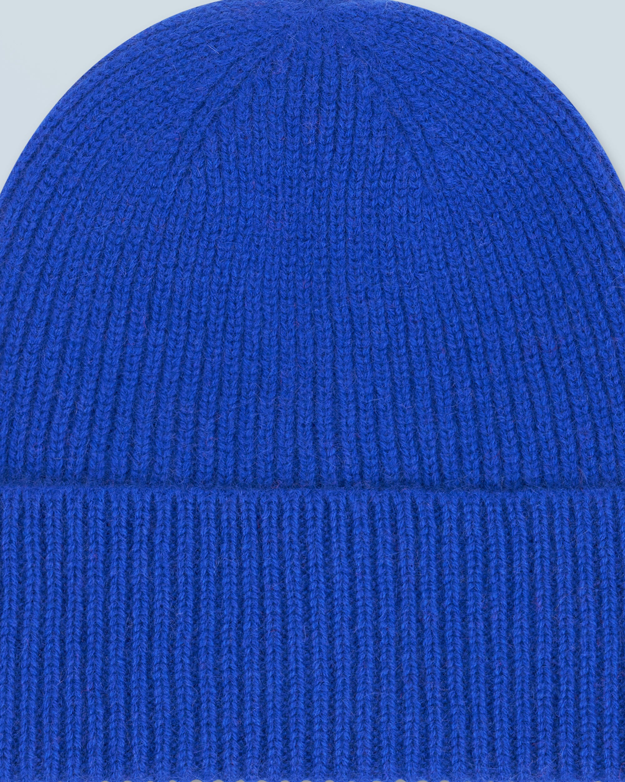 POP BLUE / NEW / QTY : 19 / Bonnet à Revers à Petites Côtes - Pop Blue