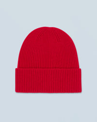 DARK RED / NEW / QTY : 38 / Bonnet à Revers à Petites Côtes - Dark Red