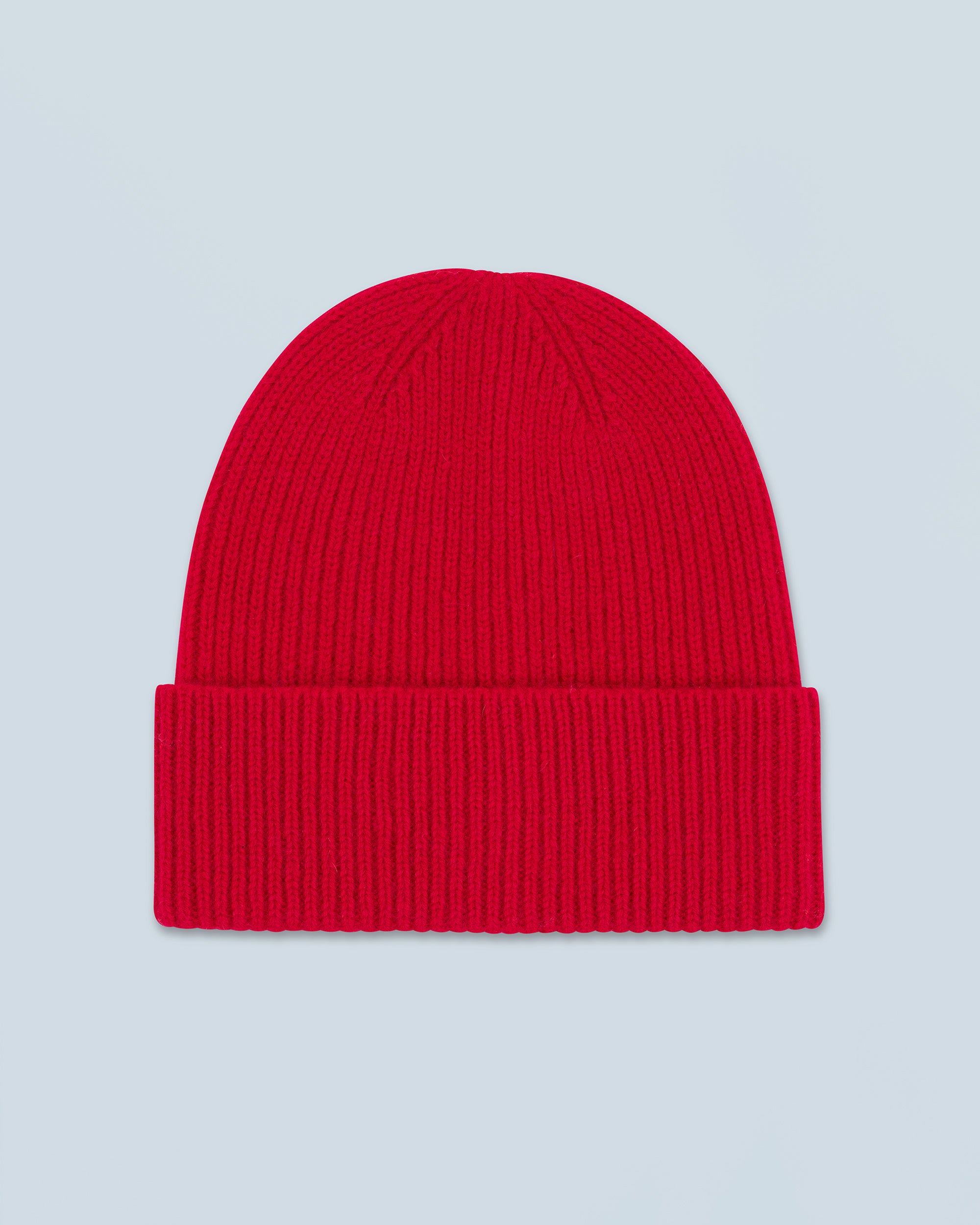 DARK RED / NEW / QTY : 38 / Bonnet à Revers à Petites Côtes - Dark Red